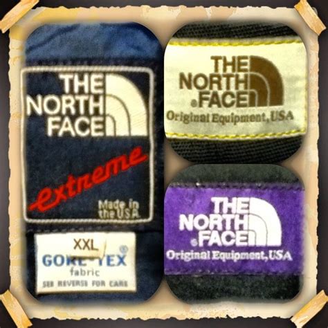 vintage north face tags